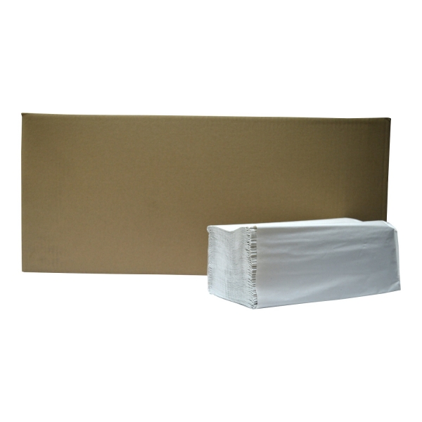 Papieren handdoek Z-vouw 1laags 23x25cm - libreshop.nl